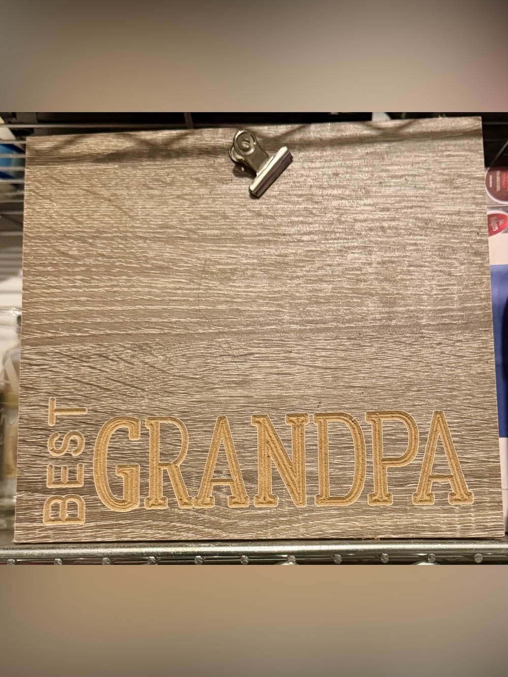 Best Grandpa Wood Wall Frame - Brown picture frame movable clip